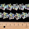 Electroplate Baking Paint Glass Beads Strands EGLA-K061-12A-AB01-5