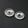 Natural White Agate Donut/Pi Disc Charms G-G142-01V-2