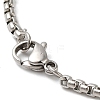 304 Stainless Steel Pendant Necklace with Box Chains NJEW-H015-02P-5
