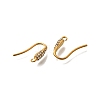 304 Stainless Steel Rhinestone Earring Hooks STAS-D310-01G-01-2