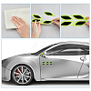 SUPERFINDINGS 3 Sets 3 Colors Leaf Shape Resin Car Door Protector Anti-collision Strip Sticker STIC-FH0001-15A-4