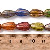 Painted Glass Beads Strands GLAA-B037-06-4