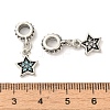 Alloy Rhinestone European Dangle Charms X-MPDL-R036-53-3