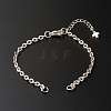 Handmade 304 Stainless Steel Cable Chains Bracelets Making Accessories AJEW-JB01022-2