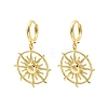 Sun Brass Hoop Earrings EJEW-H180-30C-G-4