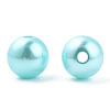 Spray Painted ABS Plastic Imitation Pearl Beads OACR-T015-05C-08-1