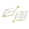 Natural Howlite Faceted Big Pendants G-L623-04G-02-2