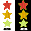 Gorgecraft 30Pcs 6 Styles Star & Arrow Waterproof PET Warning Stickers STIC-GF0001-20-6