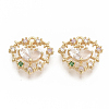 Brass Cubic Zirconia Pendants KK-T050-03G-03-NF-1
