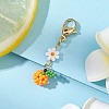 Glass Seed Beaded Fruits Pendant Decorations HJEW-MZ00154-2
