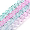 Transparent Painted Glass Beads Strands DGLA-A034-T8mm-A10-2