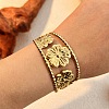 304 Stainless Steel Cuff Bangles for Women BJEW-D363-05A-G-1