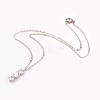 Brass Cubic Zirconia Necklaces & Earrings Jewelry Sets SJEW-JS00985-5