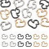 12Pcs 3 Colors Alloy Spring Gate Rings FIND-TA0010-06-1