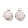 Natural Rose Quartz Charms G-K325-01P-09-1