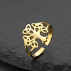 304 Stainless Steel Adjustable Cuff Rings RJEW-L129-03G-1
