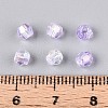 Transparent Spray Painted Glass Beads X1-EGLA-N018-4mm-02-4