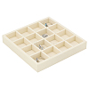 16-Slot Microfiber Jewelry Display Trays AJEW-WH0031-15B-1