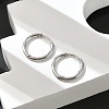 Tarnish Resistant 304 Stainless Steel Huggie Hoop Earrings EJEW-G272-02-12mm-P-3