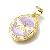 Brass Enamel Pendants KK-K427-07G-2