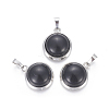 Natural Agate Pendants G-L512-B24-1