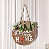 Natural MDF Board Door Hanging Decoration for Front Door Decoration HJEW-SZ0001-04-7