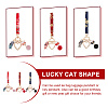  3Pcs 3 Colors Creative Cute Koi Fish Lucky Cat Ornament Alloy Enamel Keychain AJEW-NB0005-47-3