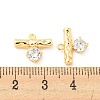 Brass Micro Pave Cubic Zirconia Charms KK-Q809-13G-3