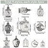 SUNNYCLUE 54Pcs 9 Style Tibetan Style Alloy Pendants TIBEP-SC0002-65-2