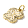 Brass Micro Pave Cubic Zirconia Pendants KK-K354-02G-X-2