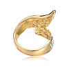 Trendy Brass Rhinestone Wide Band Rings RJEW-JL090-2