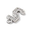 Brass Micro Pave Clear Cubic Zirconia Pendants ZIRC-I067-02F-2