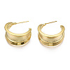 Semicircular Brass Half Hoop Earrings KK-S356-355-NF-3