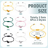 3 Sets 6Pcs 3 Styles Alloy Enamel Link Bracelets BJEW-TA0001-22-4