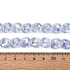 Electroplate Transparent Glass Beads Strands EGLA-N057-02A-01-4