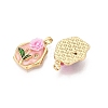 Brass Enamel Pendants KK-SZC0009-03G-01-2