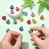 16Pcs 8 Colors Handmade Porcelain Beads PORC-CJ0001-10-5