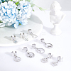 8 Pairs 8 Styles 304 Stainless Steel Cuff Earings EJEW-UN00005-2