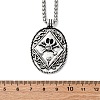 Tibetan Style Zinc Alloy Viking Pendant Necklaces NJEW-Z062-01AS-02-5