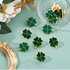 12Pcs Saint Patrick's Day Alloy Enamel Shamrock Brooch JEWB-FH0001-64B-4