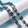 Transparent Electroplate Glass Beads Strands GLAA-C025-02M-2