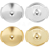 4Pairs 2 Colors 925 Sterling Silver Ear Nuts STER-BBC0007-58-1