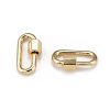 Brass Screw Carabiner Lock Charms X-KK-T047-08G-2