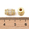 Brass Micro Pave Clear Cubic Zirconia Beads KK-C142-10G-3