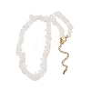 Natural Quartz Crystal Chips Beaded Necklace NJEW-FZ00004-01-1