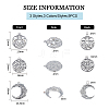 SUPERFINDINGS 9Pcs 9 Style 304 Stainless Steel Pendants STAS-FH0001-66-2
