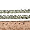 Transparent Half Spray Painted Glass Beads Strands GLAA-Q110-02A-05-4