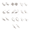 Rack Plating Brass Cubic Zirconia Earring Findings KK-B057-03-1