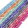 Electroplate Glass Beads Strand GLAA-G088-03-1