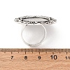 Vintage Adjustable Iron Finger Ring Components Alloy Cabochon Bezel Settings PALLOY-O039-08AS-4